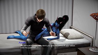 Goth Redhead and Demon Blowjob- Bound by Lust #4- Gameplay