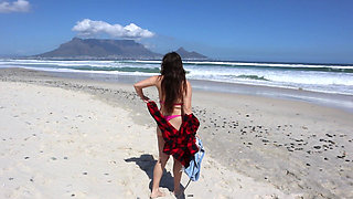 Stripping and Frolicking on a Beach