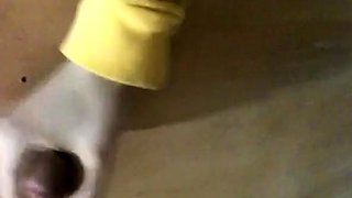 Korean Amateur Sucks Cock in Bathroom Gloryhole