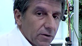 Hot German Female Doctor Makes Patient Pee in Her Mouth - Mature Nurse Piss Drinking Fetish