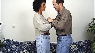 Chocolate milf and a ponytail for the first time: blowjob, doggy  cowgirl porn