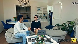 Daddy4k. wednesday couldn't treat herself from cheating on her boyfriend and sucking Big Black Cock