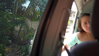 I found this delicious slut in the city and fucked her in the car, all her pussy full of milk and her ass