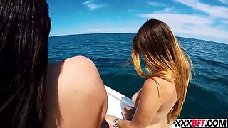Boats and beautiful teenager hoes