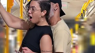 Naughty Student Gabi Sweet Takes Surprise Cumshot on Bus - Public Sex & Humiliation