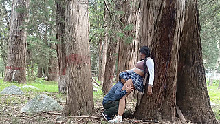I Fuck a Beautiful Schoolgirl in Her Uniform in the Forest