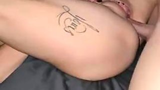 Real amateur homemade wife licks the cumshot off her tits