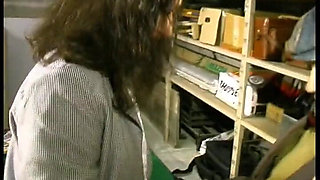 Double Penetration and Sperm Shower in the Garage!