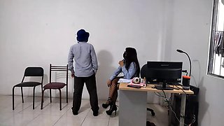 SEXI executive fucks her new employee - she gives him up the ass