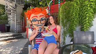 Grillin', Thrillin', and Drill-her: Aderes Quin Rides My Freedom Pole!