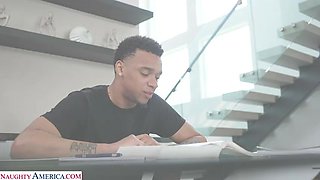 Lawson dreams of sticking his big black cock in Gigi Dior's sweet little pussy