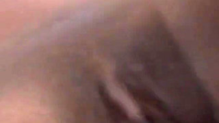 Ebony-skin Amber Star masturbates and sucks big black cock