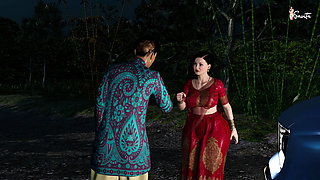 Desi Indian Savita Bhabhi's Outdoor Sex Adventure with Her College Friend
