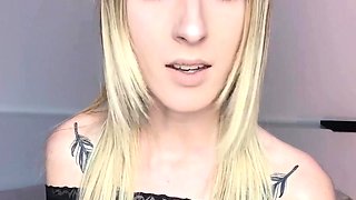 Blonde teen Sierras first erotic masturbation video