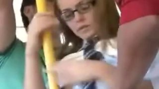 big ass blond teen groped in bus