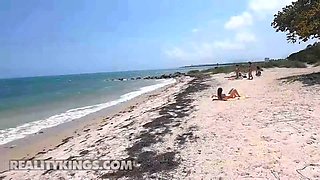 Jimmy ambles at the beach & watches gorgeous babe charly summer making a conversation & then he bangs her - reality kings