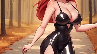 Sexy Outfits Try on and Dancing! Teasing Big Boobs and Perfect Body! Cartoon
