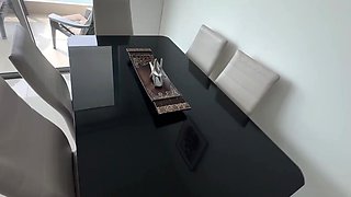 Busty milf with a shaved cunt gets fucked by a stranger right after break up