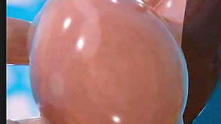 Fat Ass Fortnite Slut Getting Her Tight Oiled up Pussy Fucked