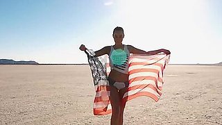 Hot teen Willa Prescott revealed perfect body in hot outdoor posing action