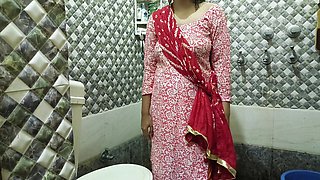 Indian hot maid fucked by mistress in washroom in hindi audio