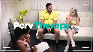 Horny sista Mila Jade lets brother rub her pinkish twat