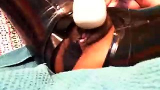 Amateur redhead poses and masturbates with toys