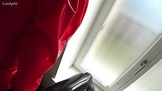 Dressed To Fuck: Latex Slut Fucks Every Cock In The Office With Double Creampie