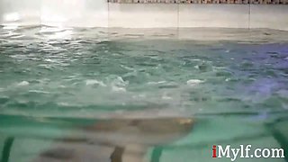 Milf screws the pool cleaner- Mia Linz