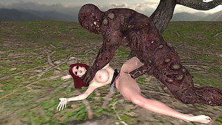 Sexy & Curvy Sorceress with Lactating Tits Bred by a Mutant's Monster Cock