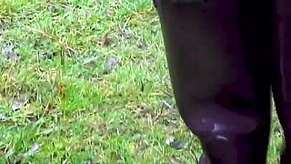 Welly Sploshing in Boots and No Panties!
