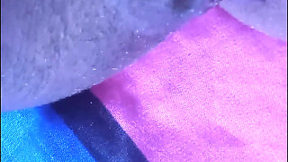 Fucking My Black Hairy Pussy with a Banana Load Moaning Orgasms