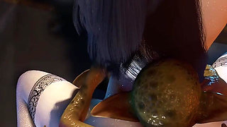 3D Huge Boobs Slut MILF Got Fucked by Monsters