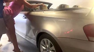 Blonde Teen Neighbour Sneaks Into Garage For Hot Doggy Style Fuck