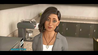 Blessed woman in a wild 3D anime scene with MissKitty2K