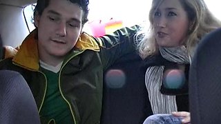 Young blonde fucked from McDonalds on the street