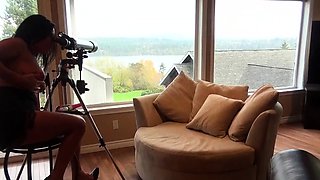 Stacked brunette goes solo toys and masturbation