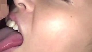Internet Hook-up: a Big-tit Wife, Shaved Pussy Rubbing and Sucking My Cock -1