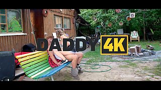 DADDY4K. Surprise sex with Daddys huge cock while the boyfriend is fixing the floor