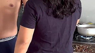 Roommate Fucks Me Hard in the Kitchen and Creampies My Tight Pussy