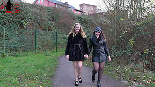 Hot Double Piss From 2 Wet Pussies by the River