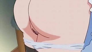 Erotic hentai maid stripping panties and teasing her master