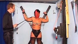 Masked German Whore Eats Cum After Hot BDSM Spanking Action