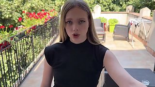 I Let My Cute Slim Friend Stay At My House For a Night If She Pleases Me With BJ & Lets Me Fuck Her