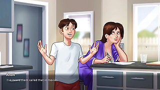 new step mom and step son  make amazing seen in summertime saga part 5