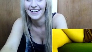Curly Blonde Teen Records Solo Dildo Masturbation More at