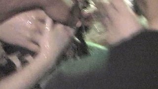 Coed party teen rides cock