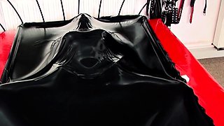 Femdom fetish mistresses fuck bdsm loser with strapon