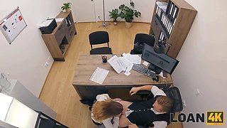 Loan4k. she got her loan after a proper blow-job and hardcore on the office table
