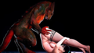 Dangerous wolf or beautiful girl 3D animation video